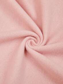 青少年女孩運動風連帽長版開襠設計上衣和束口休閒長褲兩件套裝 - 淺粉色 - 查看 6