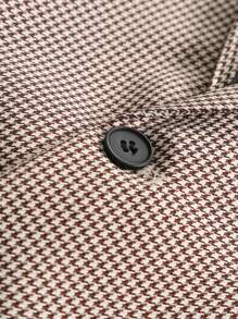 Manfinity Mode Men Houndstooth Single Breasted Blazer & Suit Pants - Apricot - View 5