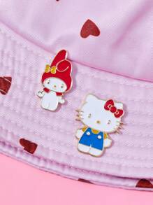 HELLO KITTY AND FRIENDS | SHEIN 4入組可愛卡通風格紀念禮物徽章胸針套裝 - 彩色 - 查看 4