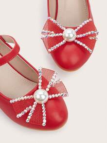 兒童紅色新年公主派對鞋,演出舞蹈鞋 - 紅色 - 查看 5