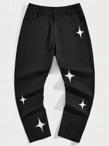 Manfinity VCAY Men'S Star Print Casual Pants