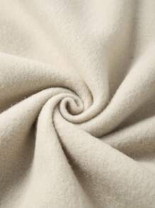 Men's Pattern Printed Hooded Sweatshirt With Kangaroo Pocket And Thermal Lining - Apricot - View 3