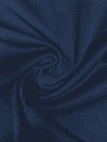 女士纯色方领休闲百搭长袖连体裤 - 藏蓝色 - 查看 3