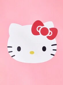 HELLO KITTY AND FRIENDS | SHEIN 1pc Cartoon Fashion Placemat - Red and White - View 3