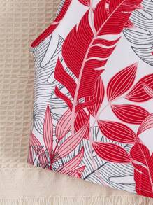 SHEIN Tween Girl Floral Printed Top And Pants Set