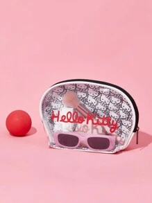 HELLO KITTY AND FRIENDS | SHEIN 可愛的白色化妝袋 - 白色 - 查看 3