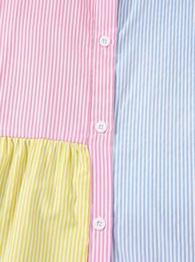 SHEIN Vintaside Kids Tween女孩的顏色塊級條紋拼接連衣裙 - 彩色 - 查看 5