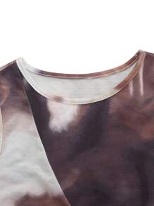 SHEIN Unity Ladies' Tie-Dye Printed Sleeveless Dress - Multicolor - View 5