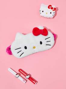 HELLO KITTY AND FRIENDS | SHEIN Bow Decor Cat Shaped Plush Cute Eye Mask