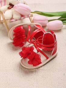 Lindas Sandalias Rojas Para Bebés Y Niños Pequeños - Rojo - Ver 1