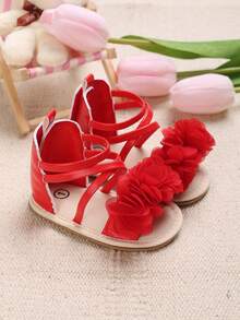 Lindas Sandalias Rojas Para Bebés Y Niños Pequeños - Rojo - Ver 5