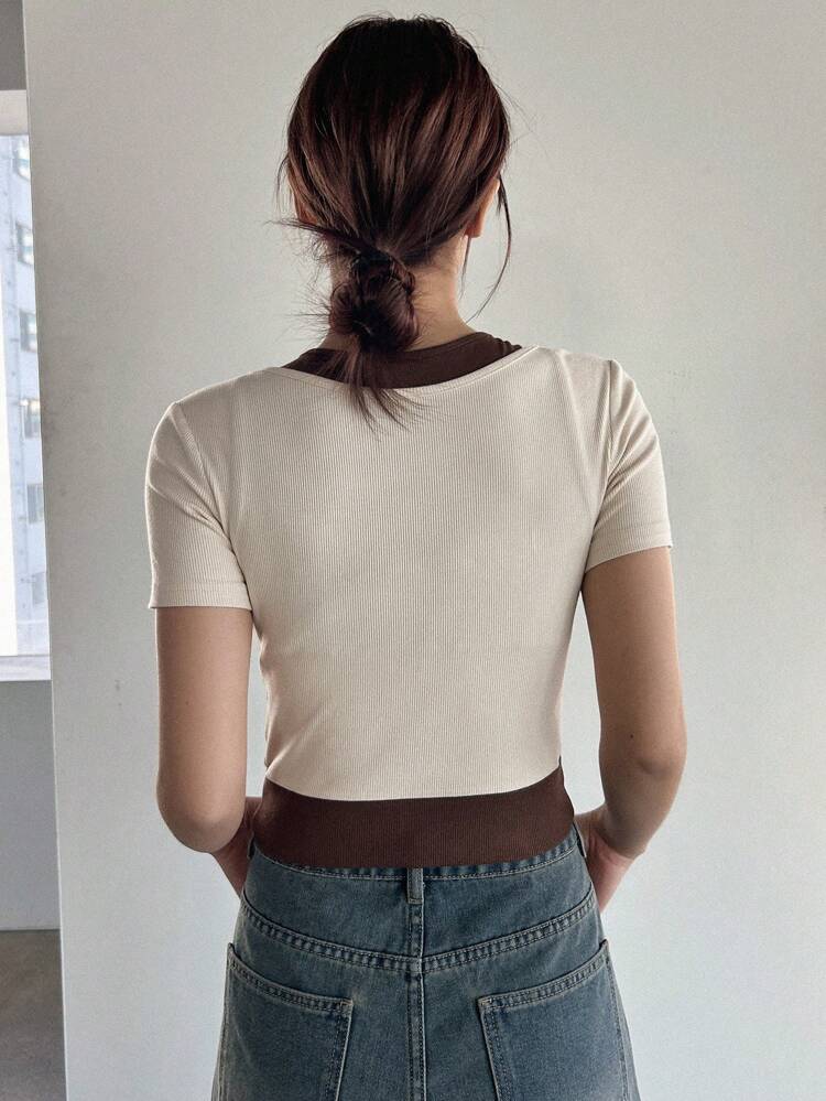 Women's 2 In 1 Short Sleeve T-Shirt