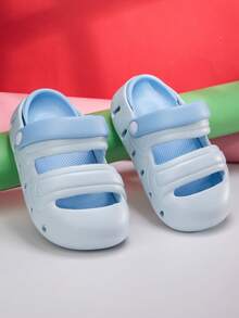 舒適時尚兒童戶外花園防滑鞋帶孔 - 粉色 - 查看 1