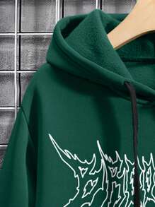 Manfinity EMRG Bộ đồ thể thao nam gồm áo nỉ và quần nỉ in họa tiết monogram, gồm hai mảnh. - Màu xanh lá cây đậm - Xem 7