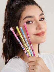 HELLO KITTY AND FRIENDS | SHEIN 4 件裝眼部刷套裝 - 彩色 - 查看 1