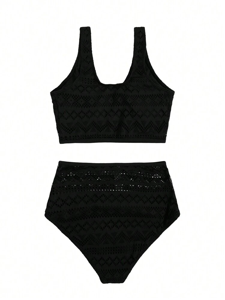 Solid High Waisted Bikini For Summer Beach