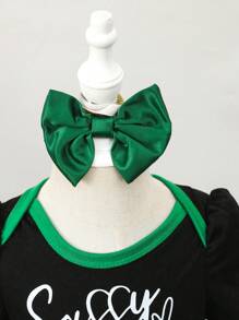 Baby Girl Floral Print Multi-Layer Tulle Cute, Elegant, Fashionable Dress, Perfect For Birthday Party, Evening Party, Performance, Wedding, Christening, First Birthday - Black - View 3