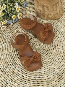 兒童平底涼鞋 棕色涼鞋 - 棕色 - 查看 3