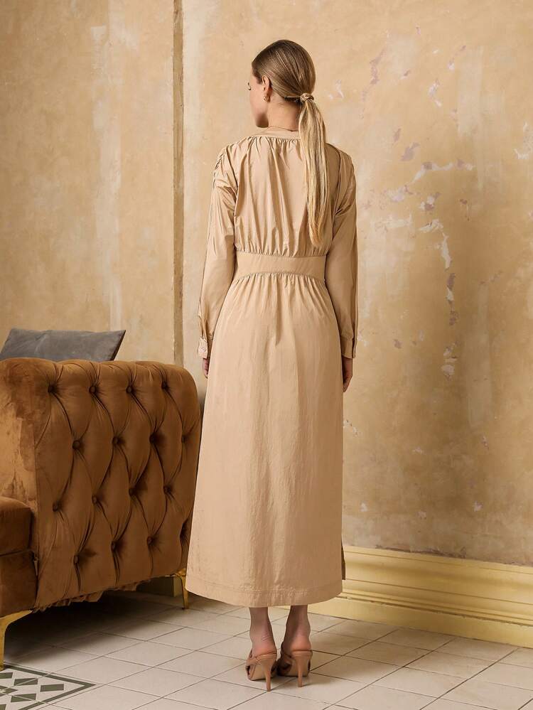 Women's V-Neck Long Sleeve Dress