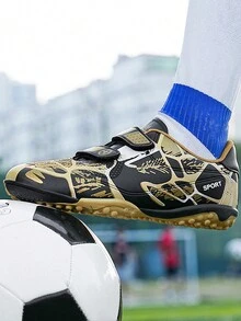 兒童足球鞋tf斷釘人造草校園足球鞋ag長釘斷釘真草防滑耐磨足球鞋 - 金色 - 查看 7