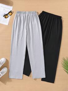 Teen Boys' Elastic Waist Pants - Multicolor - View 2