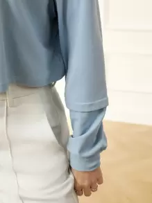 Anewsta Sudadera De Manga Larga Con Cuello En V Para Mujer