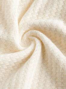 ROMWE Kawaii Của phụ nữ Búp bê Phong cách Xa ten Bowknot Buộc Kết cấu Chất vải Trang trí ren Áo ba lỗ Áo - Màu be - Xem 3