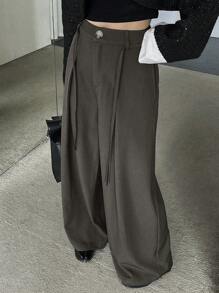 DAZY 女式口袋褲 - 摩卡棕 - 查看 3