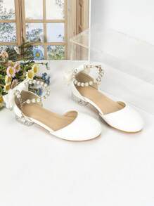 時尚女孩鞋,幼兒女孩高跟舞鞋,適用於派對、戶外、舞會 - 白色 - 查看 5