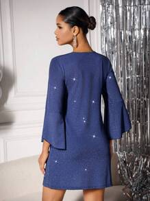 Zolique 圓領波浪袖連衣裙