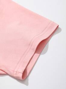 Tween Girls' Slogan Printed Short Sleeve T-Shirt - Pink - View 4