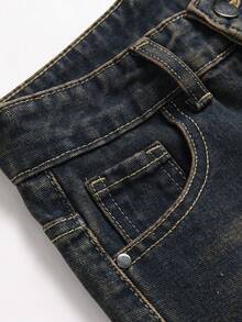 大童卡通熊时尚牛仔裤