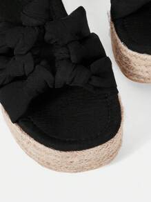 SheIn VCAY Của phụ nữ Nền tảng Dép quai hậu Với Dày - màu đen - Xem 5