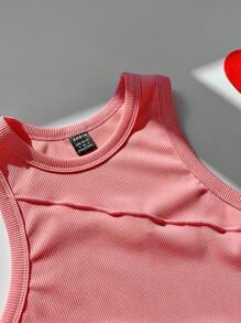 Comfortcana Zonder mouwen Tops Met Stitching Detail