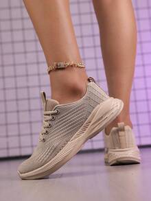 透氣舒適青少年運動鞋 - 黑色 - 查看 3