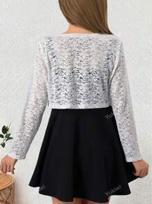 Women's Versatile Long Sleeve Short Lace Jacket