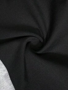 Young Boys Sports & Outdoor Classic Colorblock Gray & Black Loose Shorts, Stretchy Moisture-Wicking Breathable For Cycling, Running, Workout, Fashion Versatile - Black - View 5