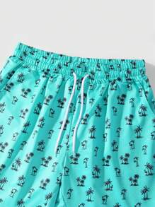 Manfinity RSRT Men'S Letter Print Short Sleeve T-Shirt And Shorts 2pcs Set - Multicolor - View 4