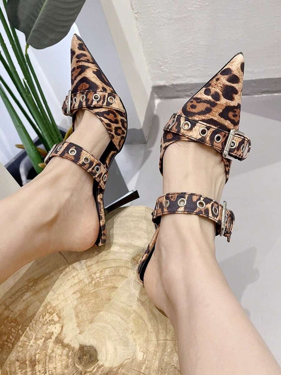 Women's Elegant Stylish High Heel Shoes - Brown - View 1