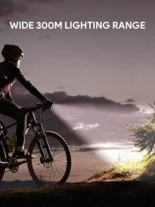 JMMO 自行车前灯，可充电自行车前灯 600 流明，3 种亮度级别，2600mAh 电池和 360 度旋转支架，IP64 防水安全，适用于公路、山地、夜间骑行圣诞礼物，秋冬假期露营必备品，度假配件，露营用品