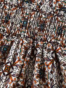 Baby Girl Full Printed Strap Jumpsuit - Multicolor - View 3