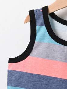 SHEIN Chàng trai trẻ mùa hè thường ngày Colorblock Pocket Patched Tank Top - Nhiều màu - Xem 4