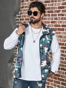 Manfinity Homme Men's Camouflage Printed Vest, Plus Size