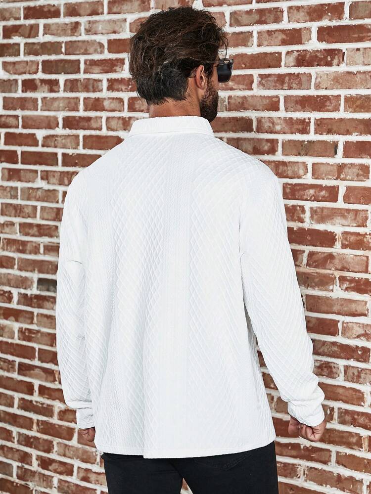 Men's Plus Size Long Sleeve Polo Shirt