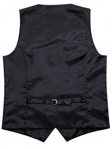 Men 4pcs Paisley Print Waistcoat - Green - View 2