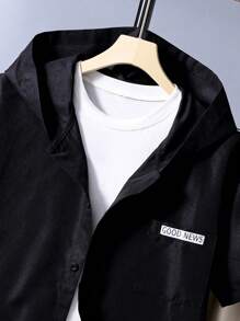 Teen Boys' Casual Hooded Shirt And Pants Set With Cool Design - Multicolor - View 4