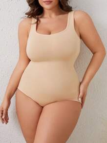 Bodysuit Moldeador De Talla Grande De Color Sólido
