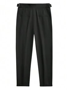 Manfinity Mode Men'S Double-Breasted Suit Pants - Black - View 2