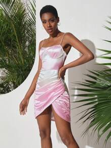 ROZ Vestido elegante y sonrojado de diseñador, para días festivos - Multicolor - Ver 3