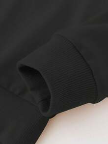 SHEIN Boys' Astronaut Print Crewneck Sweatshirt (Little Kid) - Black - View 3